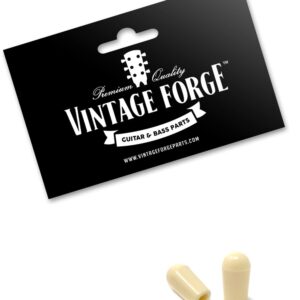 Vintage Forge Cream Toggle Switch Tip Caps compatible with Gibson USA Les Paul Electric Guitar (2-Pack) LPST10-CRM