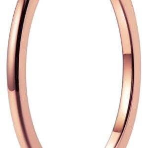 THREE KEYS JEWELRY Womens Rings Unique Rose Gold Tungsten Carbide for Man Domed 1mm Ring Wedding Band Gifts Bands Rings for Women Size 6