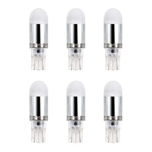 Makergroup T5 T10 Wedge Base LED Light Bulbs 12VAC/DC 1Watt Warm White 2700K-3000K for Outdoor Landscape Lighting Deck Stair Step Path Lights and RV Travel Tailer Lights 6-Pack