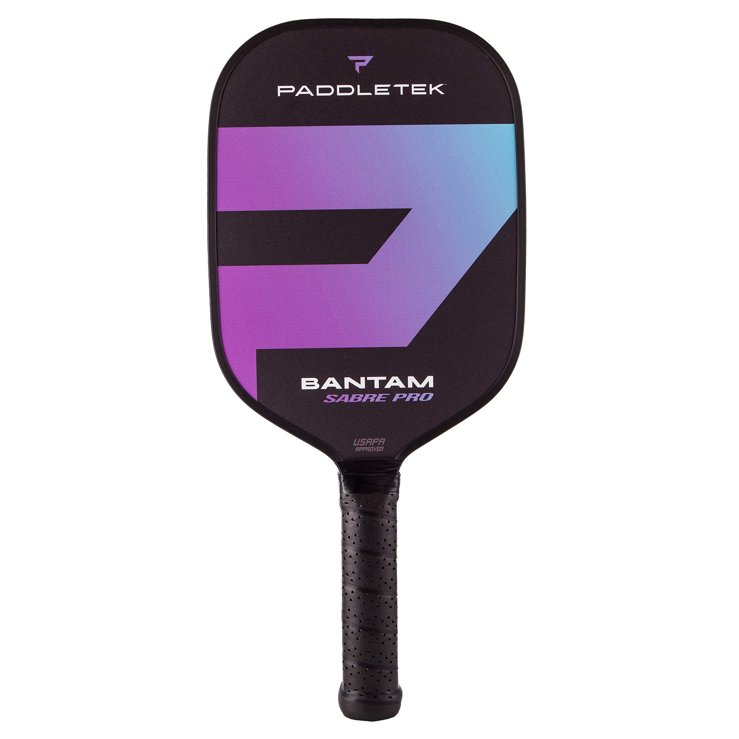 Paddletek Bantam Sabre Pro - Professional Pickleball Paddles with Honeycomb Core - Polycarbonate Surface, Graphite PolyCore & High Tack Performance Grip - USAPA Approved (Purple)