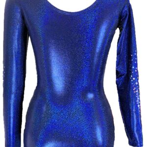 Look-It Activewear Gymnastic Leotard Midnight Blue Long Sleeve leotard for Women Adult Large (size 10-12)