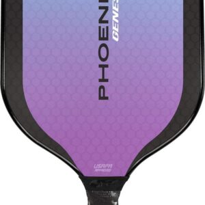 Paddletek Phoenix Genesis - Professional Pickleball Paddles with Honeycomb Core – Polycore & Fiberglass Epoxy Surface - High Tack Performance Grip – 7.4 oz to 7.8 oz – USAPA Approved (Purple)