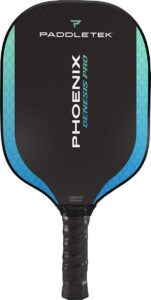 paddletek phoenix genesis pro - professional pickleball paddles with honeycomb core – srt pro polycore & fiberglass epoxy surface - high tack performance grip – 7.8 oz to 8.2 oz – usapa approved