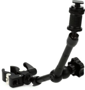 zoom hrm-11 handy recorder mount, 11-inch arm, clamp mount, designed to be used with zoom portable audio and video recorders