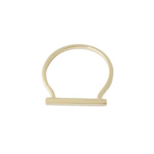 honeycat long bar ring in gold, rose gold, or silver | minimalist, delicate jewelry (gold, 9)