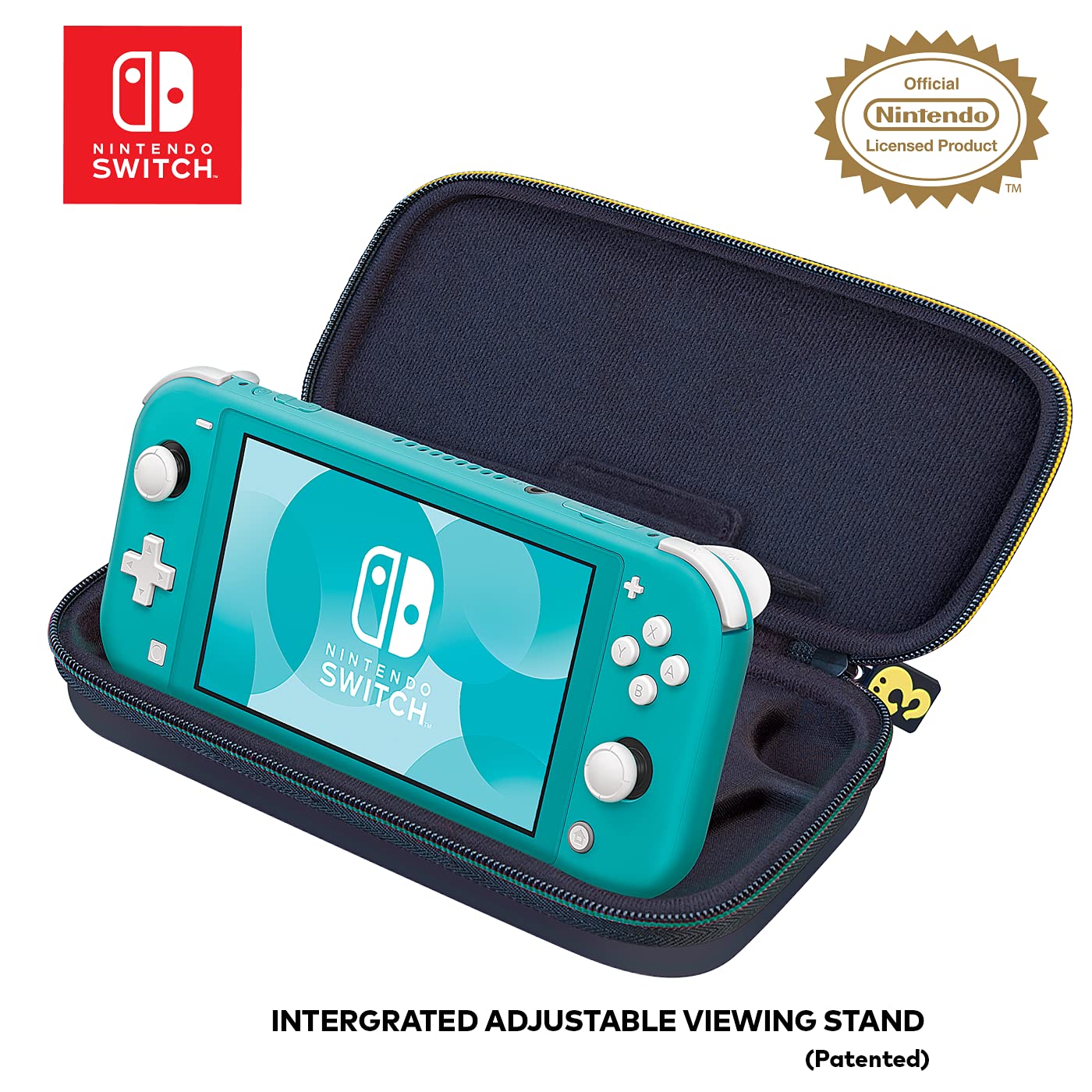 Game Traveler Mario Nintendo Switch Lite Case - Switch Lite Carrying Case for Switch Lite & Travel Case, Adjustable Viewing Stand, Bonus Game Case & Deluxe Carry Handle, Licensed Nintendo Game case