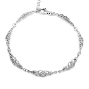 silvershake 925 sterling silver celtic knot 7.5 plus 1.5 inch adjustable bracelet