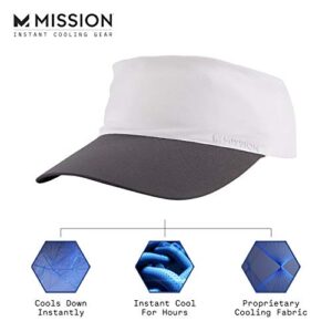 MISSION Cooling Visor, Bright White - Unisex Fit for Men & Women - Lightweight & Durable - Cools Up to 2 Hours - UPF 50 Sun Protection - Machine Washable