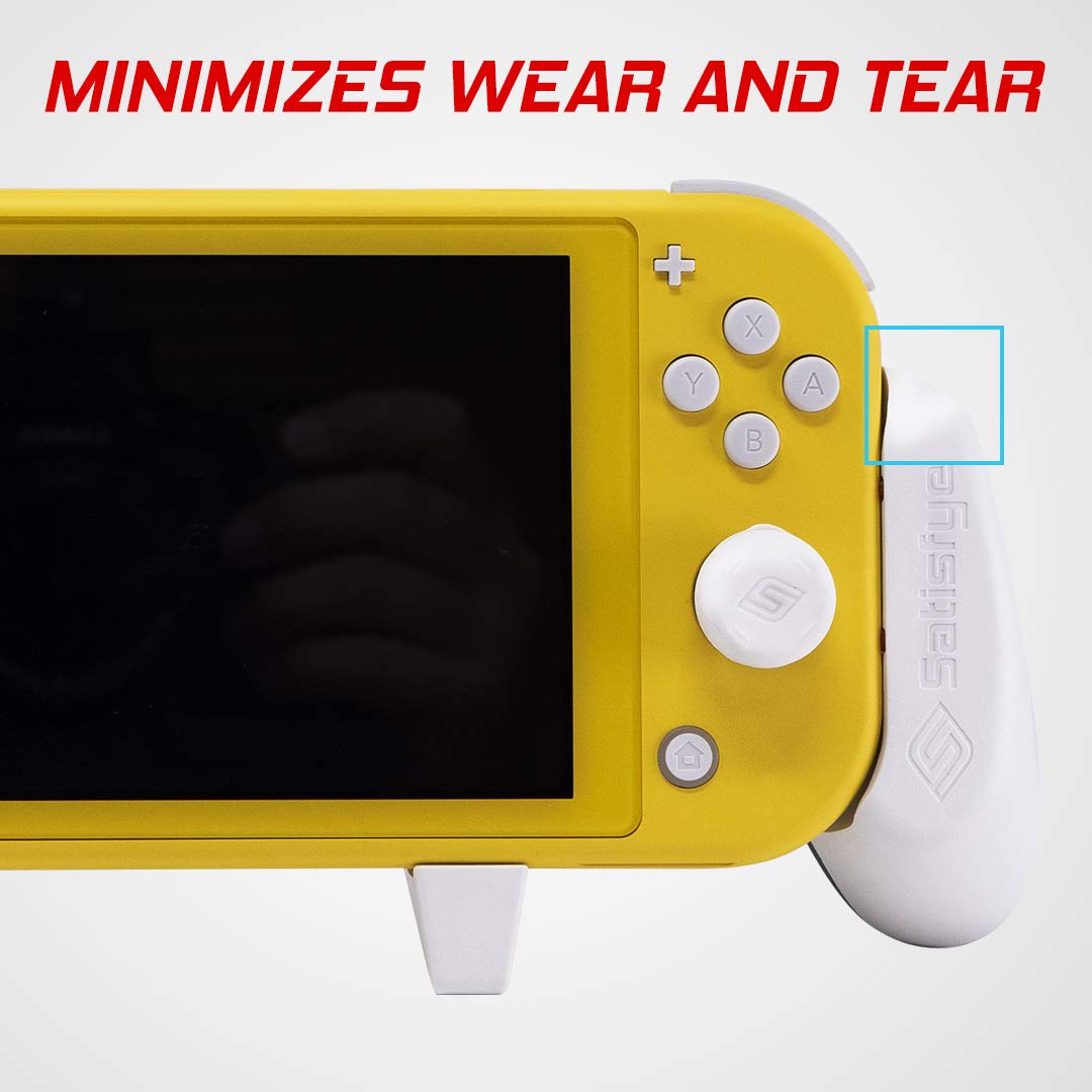 Satisfye - ZenGrip Go Elite Bundle (Lite), Accessories Compatible with Nintendo Switch Lite - Bundle includes: Grip, Elite Case, Low Profile A-C USB Cable. BONUS: 2 Thumbsticks (Turquoise)