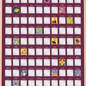 Gift Republic 100 Wines Scratch Off Poster