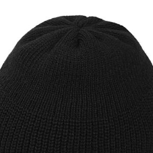 UNDERCONTROL Winter Fisherman Beanie Free Size Men Women - Unisex Stylish Plain Skull Hat Watch Cap (Black)