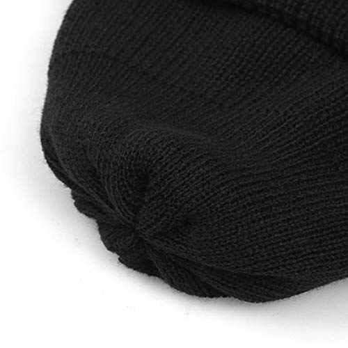 UNDERCONTROL Winter Fisherman Beanie Free Size Men Women - Unisex Stylish Plain Skull Hat Watch Cap (Black)