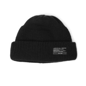 UNDERCONTROL Winter Fisherman Beanie Free Size Men Women - Unisex Stylish Plain Skull Hat Watch Cap (Black)