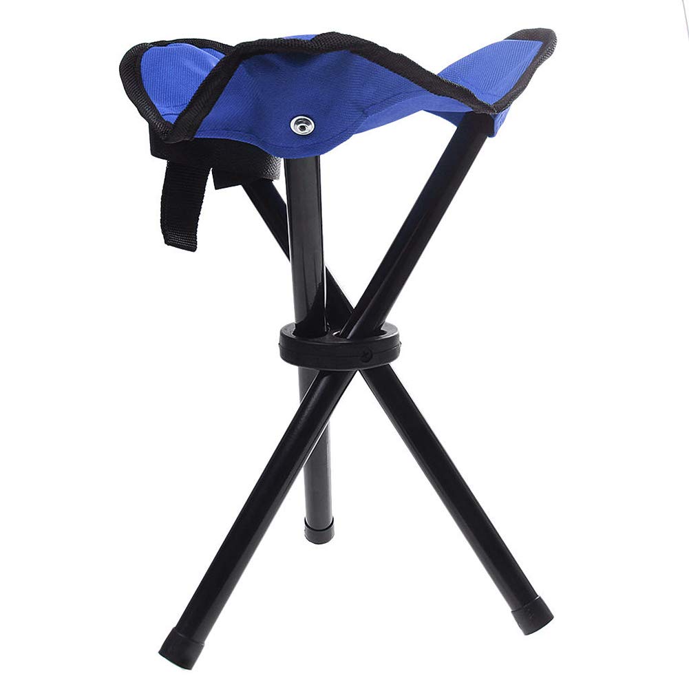 shlutesoy Lightweight Outdoor Folding Chair Portable Three-Legged Stool Outdoor Fishing Stool Mini Casual Beach Triangle Stool