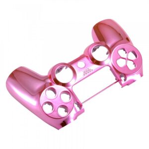 eXtremeRate Chrome Pink Edition Custom Front Housing Shell Faceplate Compatible with ps4 Pro Slim Controller CUH-ZCT2 JDM-040 JDM-050 JDM-055 - Controller NOT Included