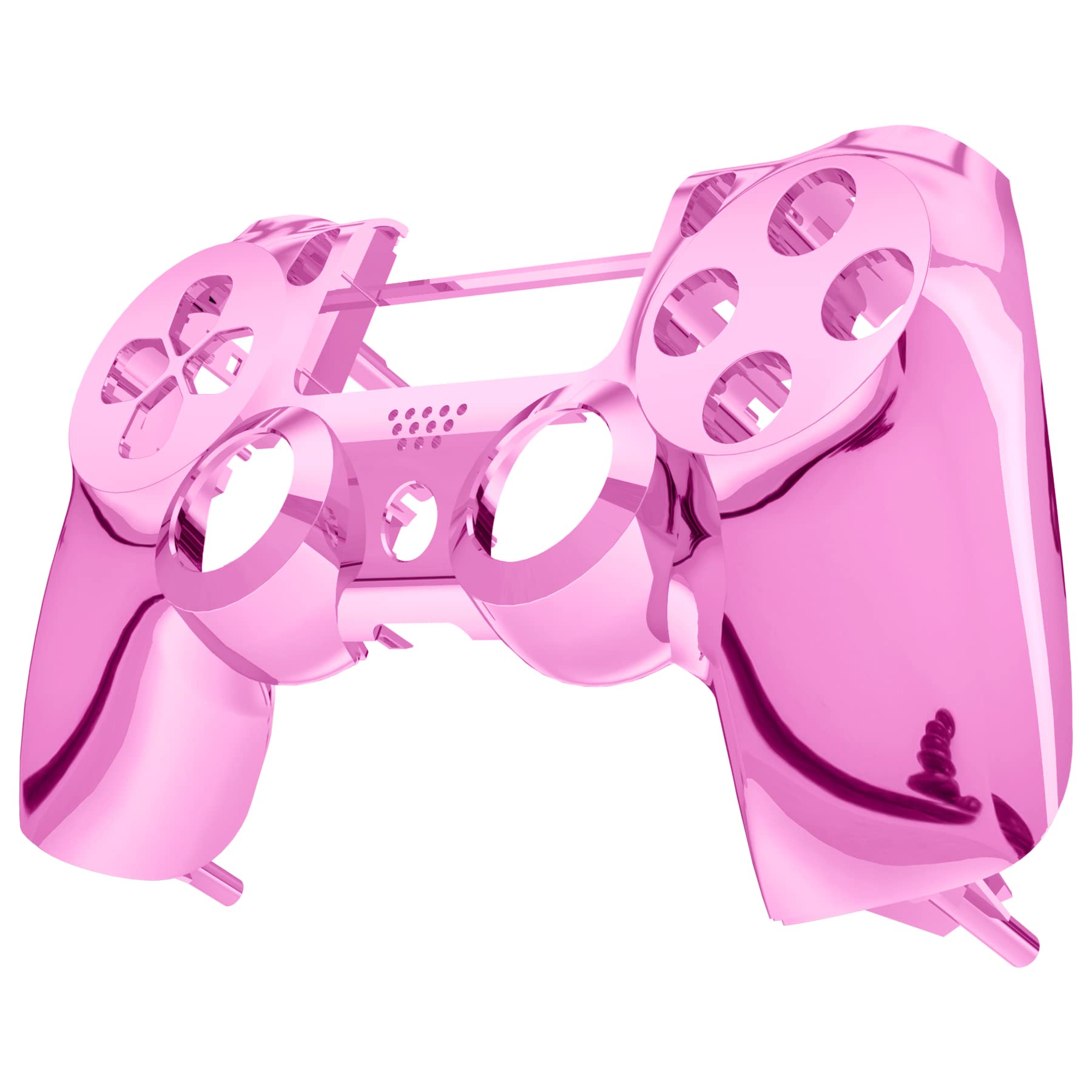 eXtremeRate Chrome Pink Edition Custom Front Housing Shell Faceplate Compatible with ps4 Pro Slim Controller CUH-ZCT2 JDM-040 JDM-050 JDM-055 - Controller NOT Included