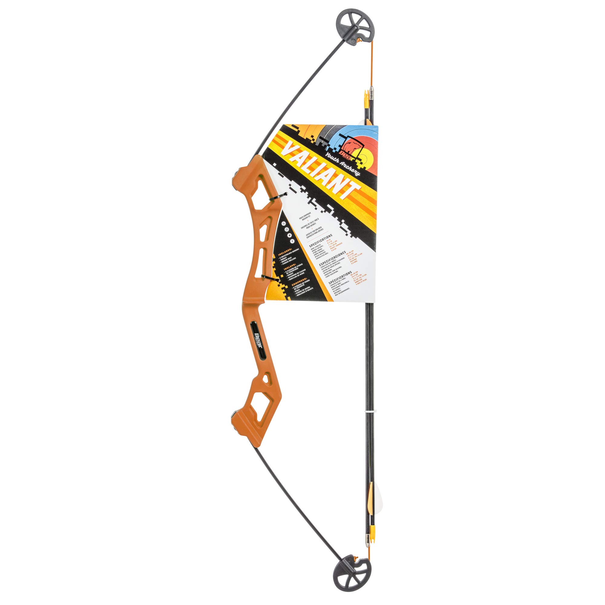 Bear Archery Valiant Bow Set for Youth, Right Hand, Flo Orange