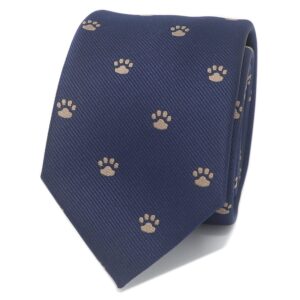 mendepot puppy dog paw print pattern necktie with gift box dog foot print tie