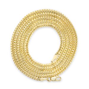 Nuragold 14k Yellow Gold 2.7mm Solid Miami Cuban Link Chain Pendant Necklace, Mens Womens Jewelry 16" 18" 20" 22" 24" 26" 28" 30"