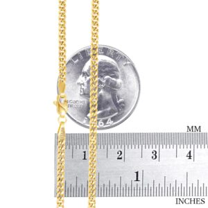 Nuragold 14k Yellow Gold 2.7mm Solid Miami Cuban Link Chain Pendant Necklace, Mens Womens Jewelry 16" 18" 20" 22" 24" 26" 28" 30"