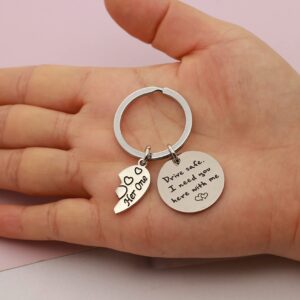 Drive Safe Keychain Set Couple Gift I need you here with me Keyring for Mom Dad Girlfriend Boyfriend Gift (442)