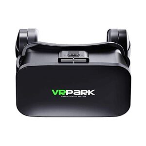 VR Glasses - Virtual Reality 3D Glasses Come with headphonesVr Headset Virtual Reality Gear vr Roller Coaster Daydream viewmaster vr Box vr Goggles (Color : Black)