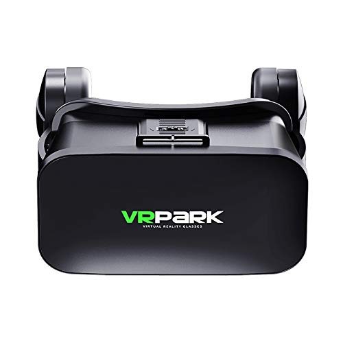 VR Glasses - Virtual Reality 3D Glasses Come with headphonesVr Headset Virtual Reality Gear vr Roller Coaster Daydream viewmaster vr Box vr Goggles (Color : Black)