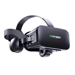 VR Glasses - Virtual Reality 3D Glasses Come with headphonesVr Headset Virtual Reality Gear vr Roller Coaster Daydream viewmaster vr Box vr Goggles (Color : Black)