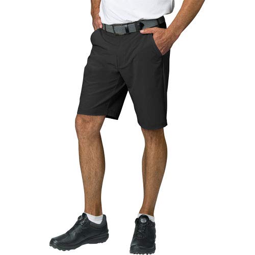 TGW Men's Flat Front Stretch Waist Performance 11.25In Golf Shorts Black 35