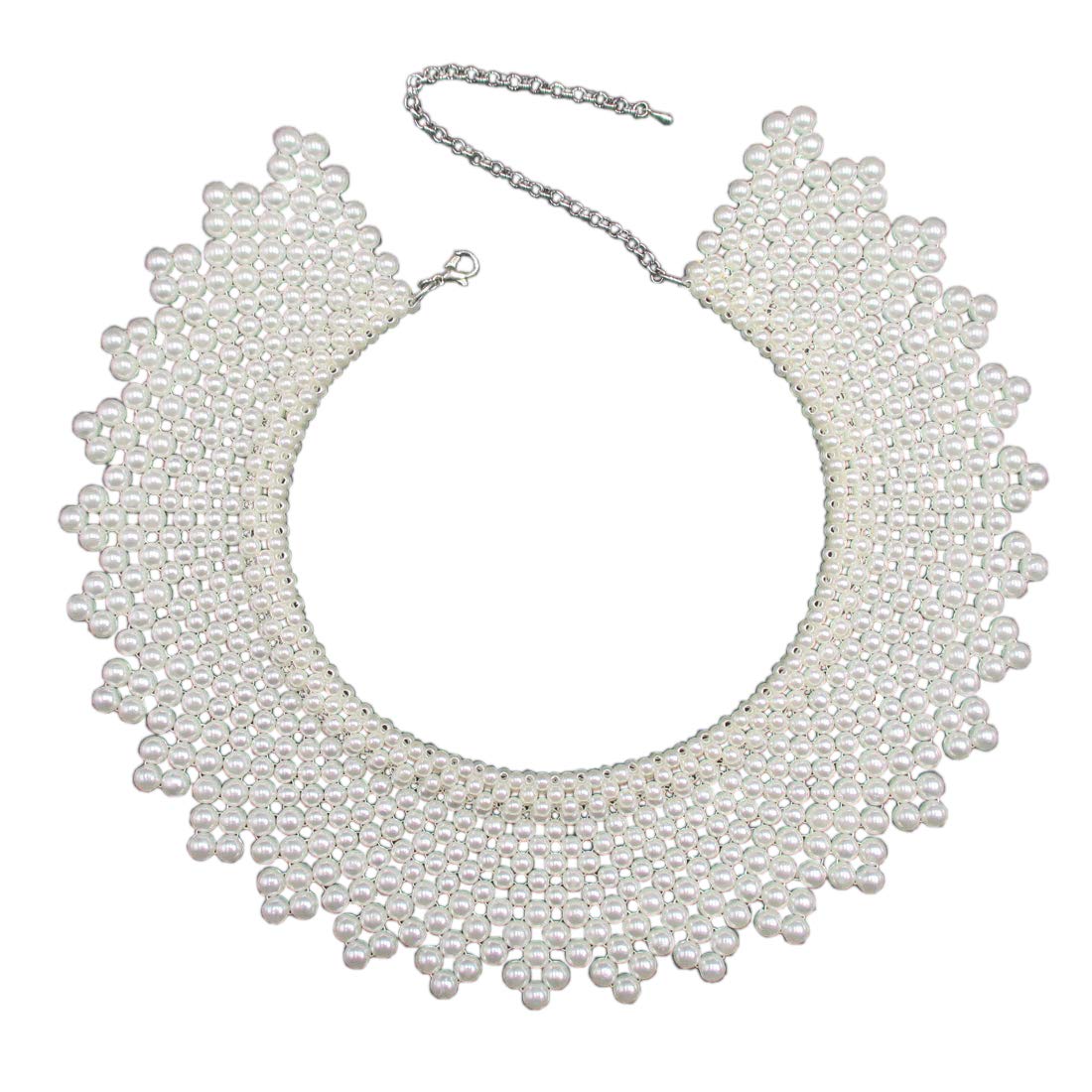 Faux Pearl Fals Collar Bib Collar Necklace Chocker Statement Collar Necklace Pearl White/Ivory