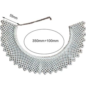 Faux Pearl Fals Collar Bib Collar Necklace Chocker Statement Collar Necklace Pearl White/Ivory