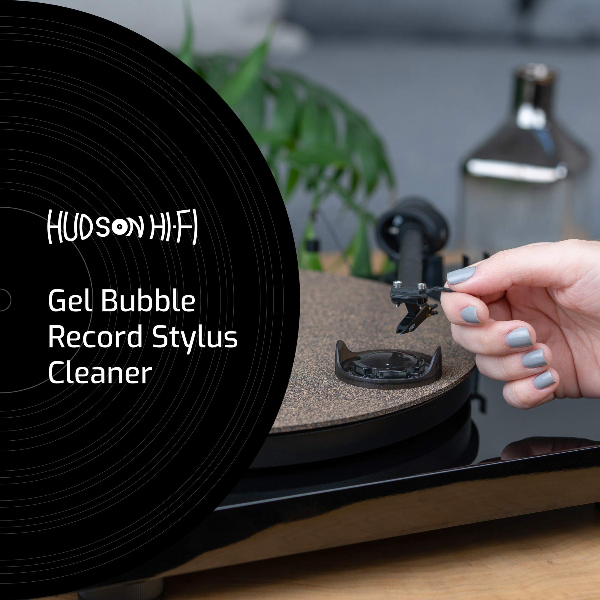 Turntable Stylus Cleaning Gel - Anti-Static & Zero-Dust LP Cartridge Needle Cleaner for Turntable - Easy to Use Gel Bubble Stylus Cleaner for Record Needles - Vinyl Record Cleaning Kit Accessories