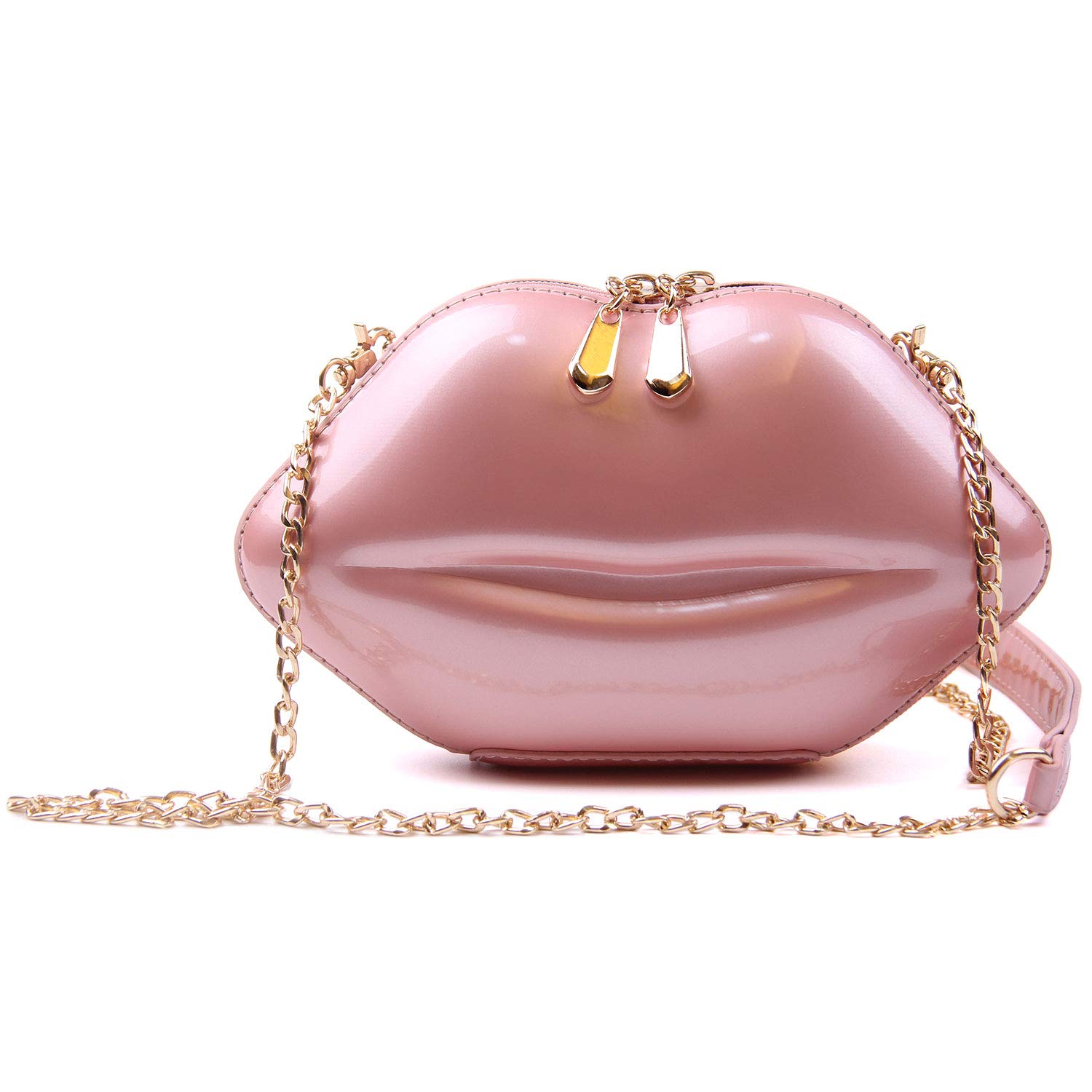 SUKUTU Patent Leather Lip Purse Box Clutch Lip Shaped Party Prom Unique Design Purses Womens Evening Clutch for Teen Girls