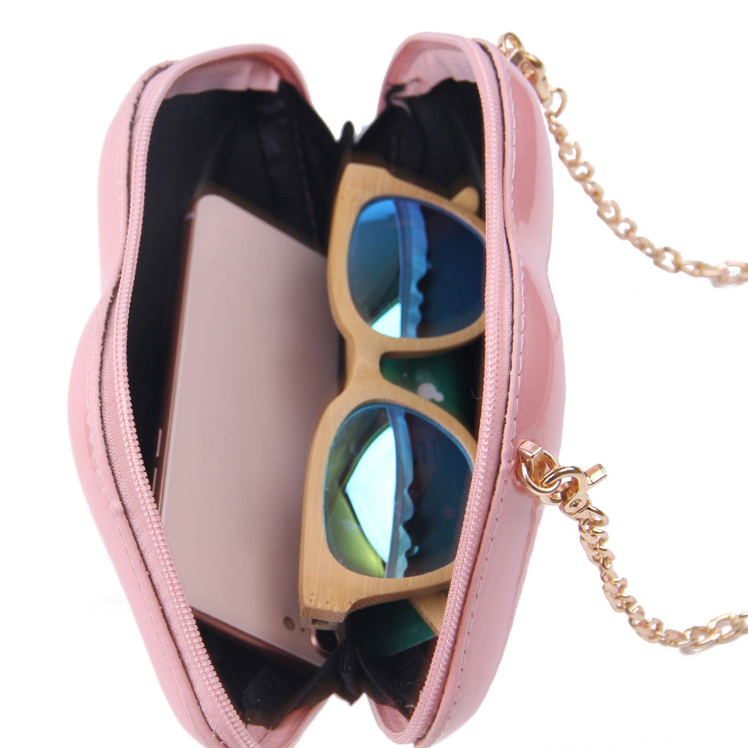 SUKUTU Patent Leather Lip Purse Box Clutch Lip Shaped Party Prom Unique Design Purses Womens Evening Clutch for Teen Girls