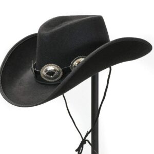 Funk Plus Hat Band Oval Concho Genuine Leather USA Made For Tophat Slash Hat Cowboy Steampunk Cosplay