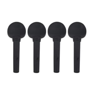 bqlzr 1/8 size violin tuning pegs replacement accessories w/shell dot pack of 4 black