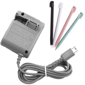 ds lite charger kit, ac power adapter charger and stylus pen for nintendo ds lite systems, wall travel charger power cord charging cable 5.2v 450ma