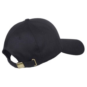 Sportmusies Ajustable Extra Long Bill Baseball Cap Men Women 100% Cotton Visor Hat Black