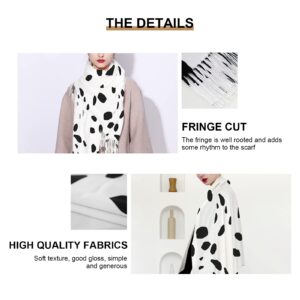 merahans Women's Dalmatian Print Scarf Pashmina Shawls and Wraps Comfortable Long Scarf Winter Warm Scarves