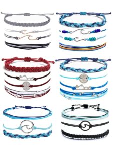 choice of all string bracelets for womenmen summer wave bracelet set for teen girls waterproof surfer ankle bracelet for men boys friends