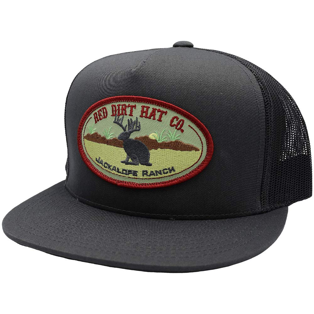 Red Dirt Hat Company Jackalope Adjustable Snapback Hat (US, Alpha, One Size, Charcoal/Grey)