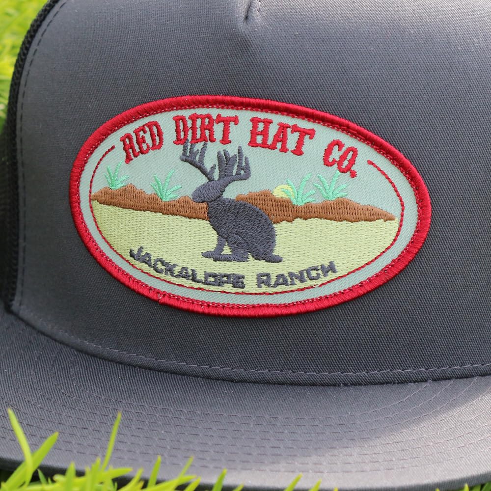 Red Dirt Hat Company Jackalope Adjustable Snapback Hat (US, Alpha, One Size, Charcoal/Grey)