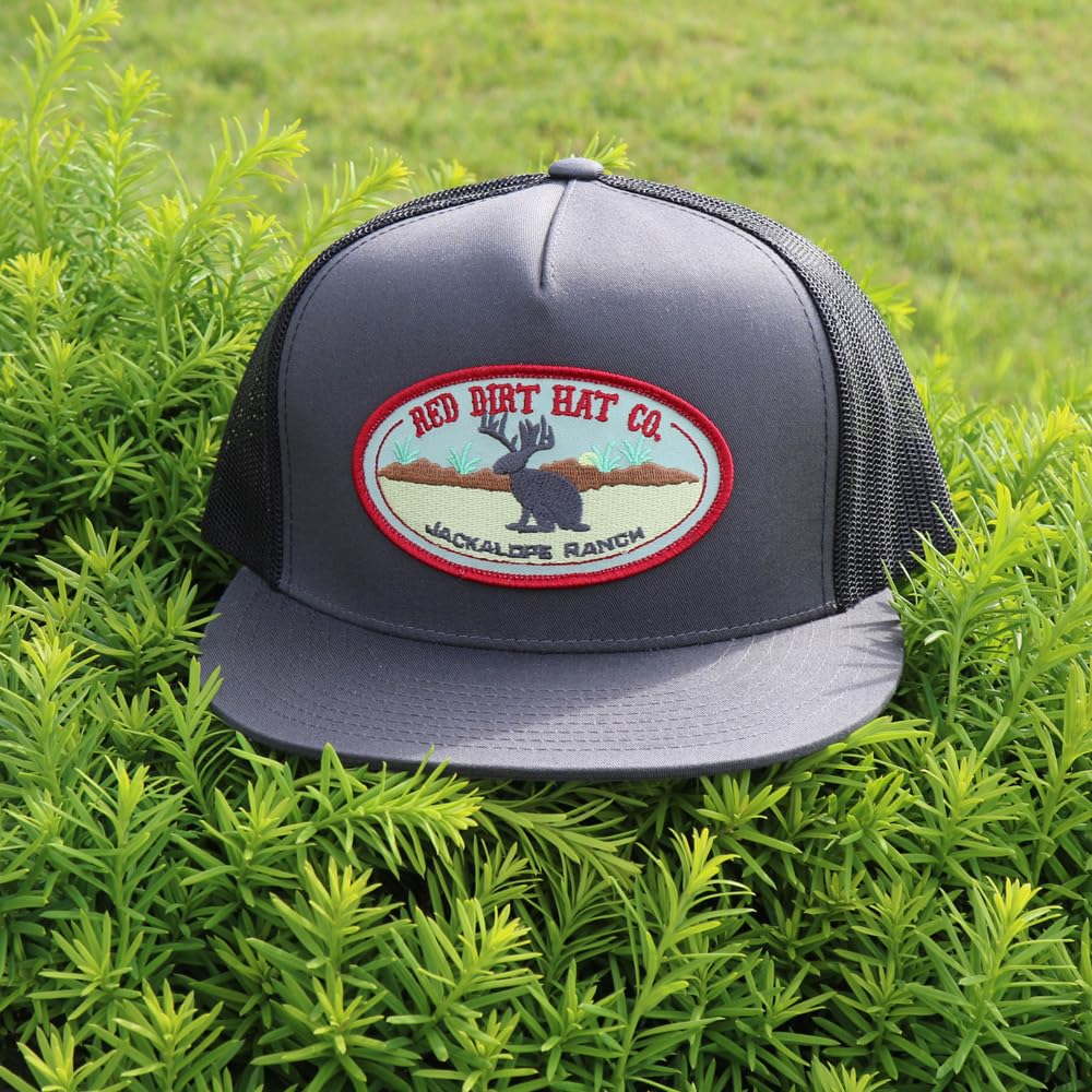 Red Dirt Hat Company Jackalope Adjustable Snapback Hat (US, Alpha, One Size, Charcoal/Grey)