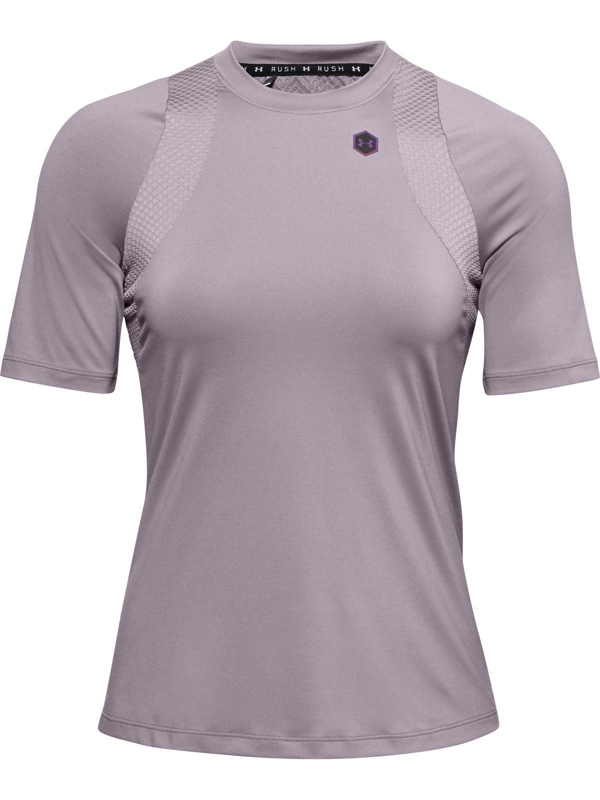 Under Armour Rush Short Sleeve Workout T-shirt, Slate Purple (585)/Iridescent, X-Large