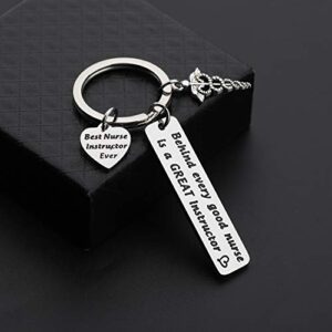 MAOFAED Best Nurse Instructor Ever Keychain (Nurse Instructor Keychain)