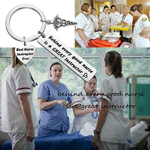 MAOFAED Best Nurse Instructor Ever Keychain (Nurse Instructor Keychain)