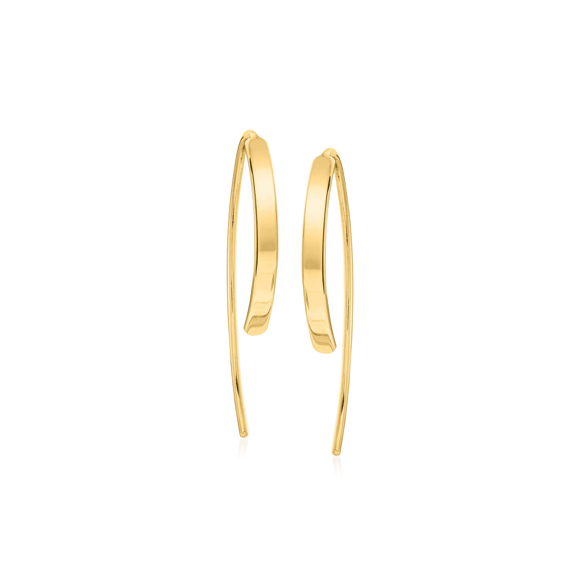 RS Pure by Ross-Simons 14kt Yellow Gold Threader Earrings