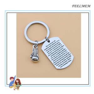 FEELMEM Boxing Keychain The World Ain't Sunshine and Rainbows Motivational Quote Boxing Glove Keychain Fitness Gifts Boxer Fan Gift Sport Lover Gift (silver)