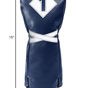 IZZO Golf Premium Driver Headcover, Navy/White