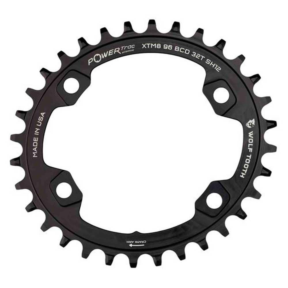 Wolf Tooth Elliptical 96 BCD Chainring 32t 96 Asymmetric BCD 4Bolt for Shimano